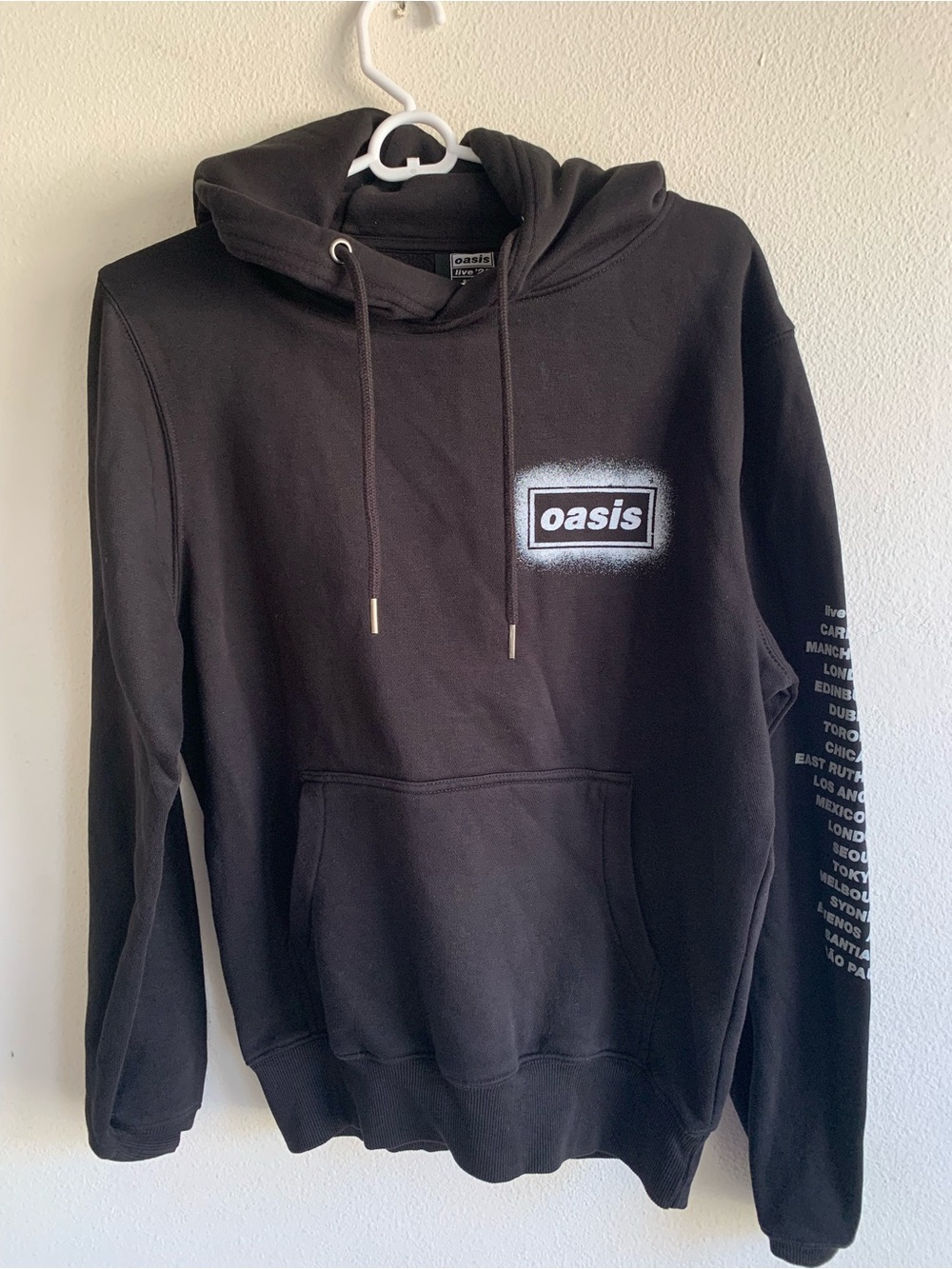 Oasis Live 25 Official Merch Hoodie Size Small Black Tour Unisex